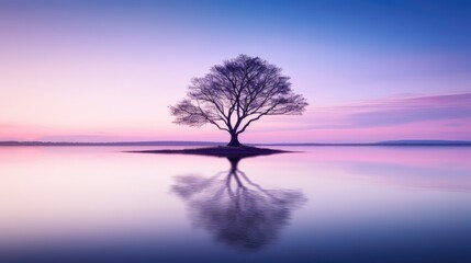 Obraz premium tree on the lake