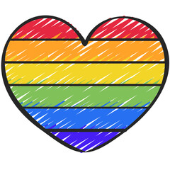 Rainbow Pride Heart Icon