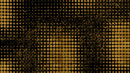 Strokes with Golden Paint Brush on Black Paper.Abstract gold dust background, Glitter On Black Background,Gold Paint Glittering Textured