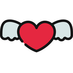 Flying Heart Icon