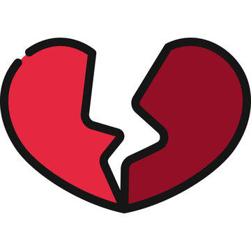 Broken Apart Heart Icon