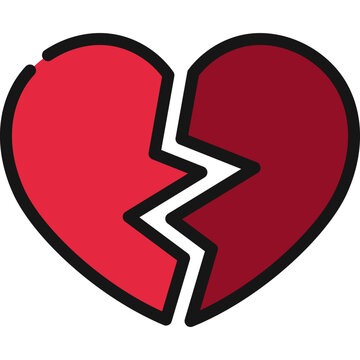 Broken Heart Split Icon