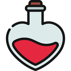 Obraz premium Heart Shape Bottle Potion Icon