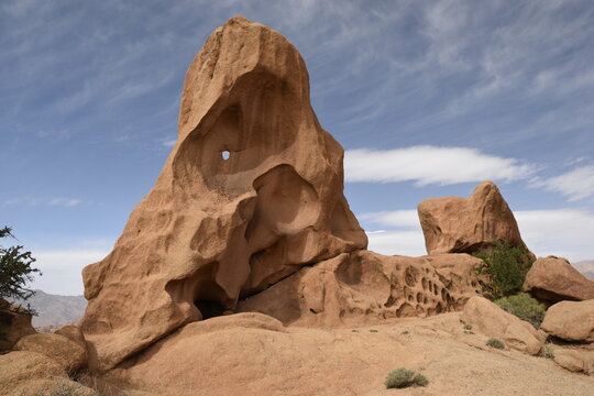 Picturesque rock formations in Tafraout, Anti-Atlas, Morocco