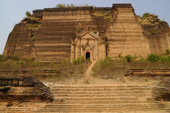 Uncompleted pagoda of Mingun, near Mandalay, Sagaing District, Myanmar