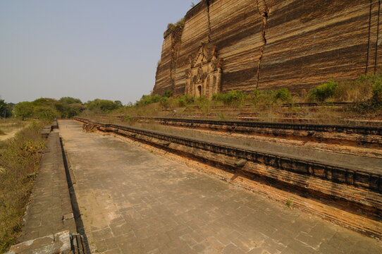Uncompleted pagoda of Mingun, near Mandalay, Sagaing District, Myanmar