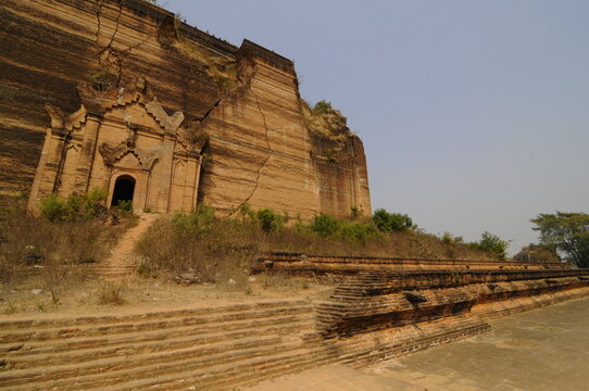 Uncompleted pagoda of Mingun, near Mandalay, Sagaing District, Myanmar