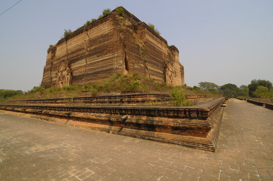 Uncompleted pagoda of Mingun, near Mandalay, Sagaing District, Myanmar