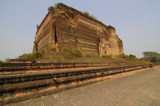 Uncompleted pagoda of Mingun, near Mandalay, Sagaing District, Myanmar