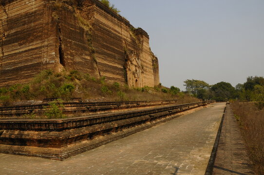 Uncompleted pagoda of Mingun, near Mandalay, Sagaing District, Myanmar