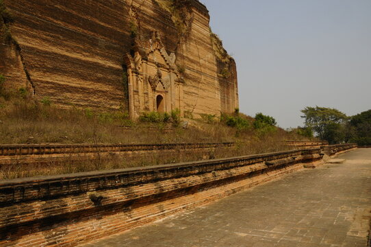 Uncompleted pagoda of Mingun, near Mandalay, Sagaing District, Myanmar