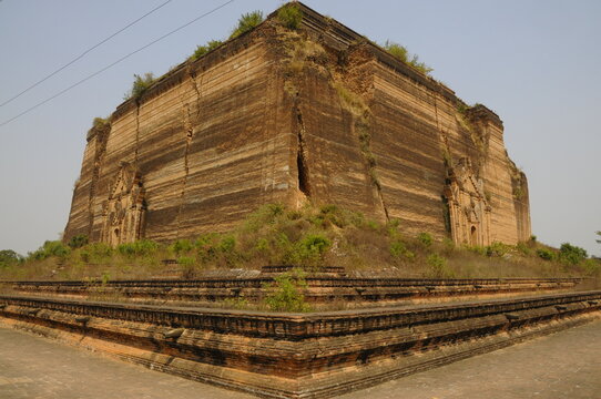 Uncompleted pagoda of Mingun, near Mandalay, Sagaing District, Myanmar