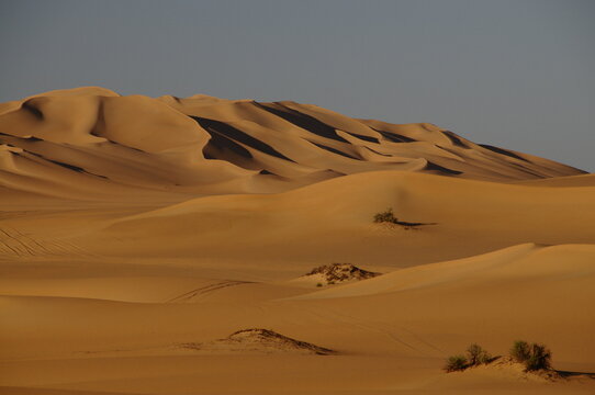 Picturesque orange Dunes of Ubari, Sahara Desert, Libya