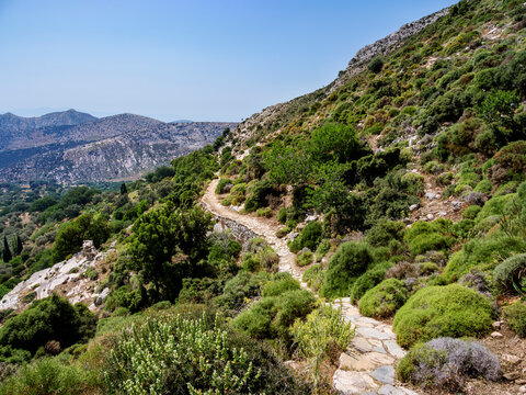 Trail to Mount Zas (Zeus), Naxos Island, Cyclades, Greek Islands