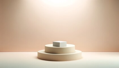 Fototapeta premium Beauty product podium, Empty and ready for spotlight bright, Light and glitter, Dreamy pastel backdrop.