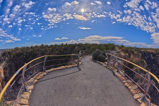 A look back towards the south from the end of the Maricopa Point Overlook, Grand Canyon, UNESCO World Heritage Site, Arizona, United States of America