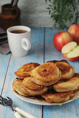 German traditional dessert dish Apfelkuehle	