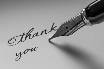 Fototapeta premium Expression of gratitude with a heartfelt 'thank you' inscription