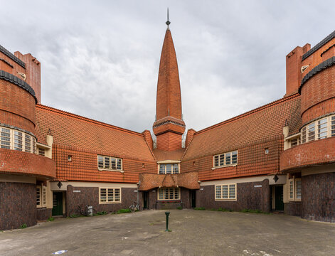 Amsterdam, The Netherlands, 07.04.2024, Exterior of Het Schip, a building complex designed by Michel de Klerk, prime example of Amsterdam school expressionist architecture