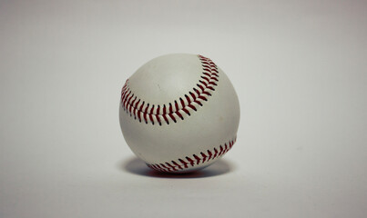 A real baseball in a white background