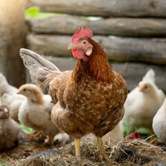hen and her chickens 