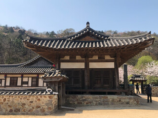 Obraz premium Korean traditional architectural scenery photos