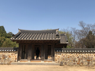 Fototapeta na wymiar Korean traditional architectural scenery photos