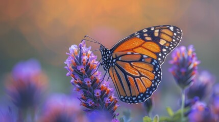 Obraz premium Discover the vibrant dance of nature in Butterfly Gardens and Hummingbird Feeders, where spring wildlife captivates the senses.