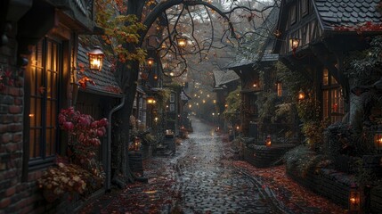 Cobbled Streets and Lantern Lights, The Nostalgia of Autumn Walks