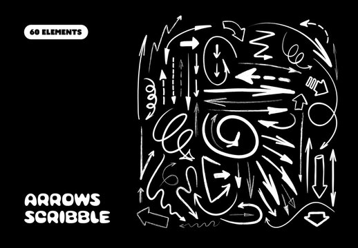Arrows Scribble Elements Mockup