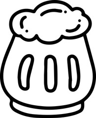beer glass cup cartoon line doodle