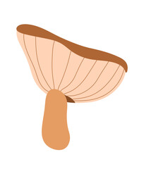 Mushroom in hand drawing style.