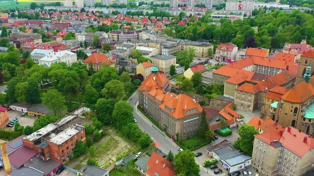 Old Town Monastery Klodzko Klasztor Aerial View Poland