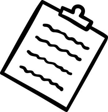 recommend clip art: Clipboard note board paper doodle line sketch