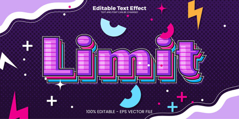 Limit Editable text effect in memphis trend style