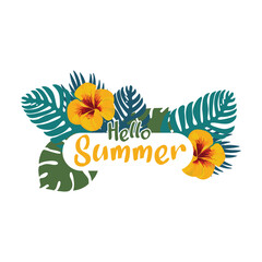 hello summer square background