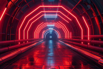 tunnel of neon light