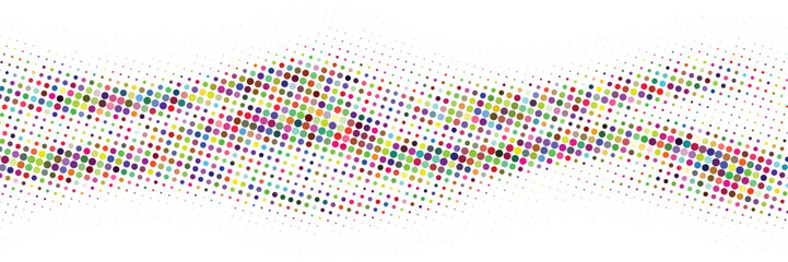 Multicolor vector background, halftone dots, fading dot effect, vector design