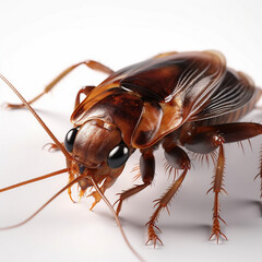Cockroach, Cockroaches Close Up on White Background