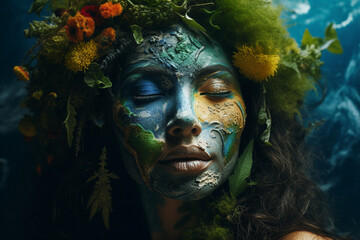 Obraz premium Nature protection conceptual Generative AI illustration Earth day ecology safe planet nature environment