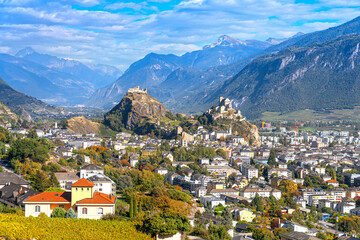 Sion, Switzerland in the Canton of Valais - 780644439