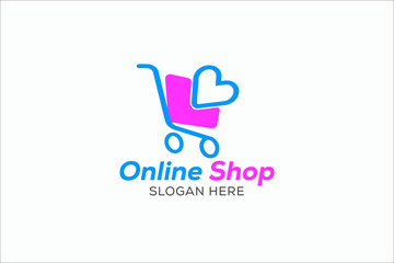 Shopping Cart Logo creative template, Shop Logo Vector logo design