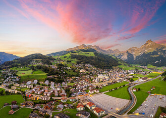 Engelberg, Switzerland at Dusk - 780644824