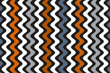 Fototapeta premium Wavy striped print design illustration