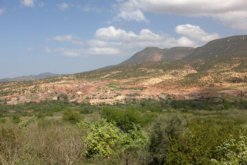 Morocco landscape on a sunny spring day