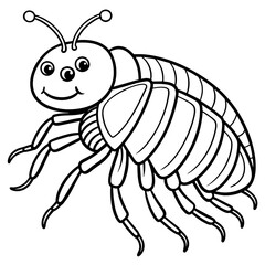 coloring-page-for-kids--cute-insect-flea