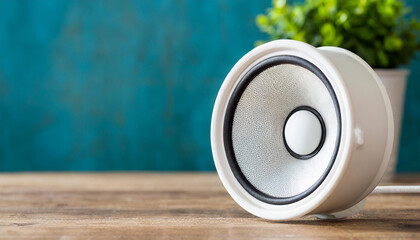 Close Up of Speaker on Table