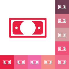 Flat icon banknote business theme vector image