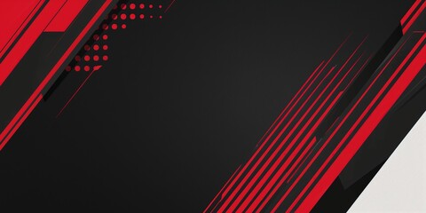 red black sporty background, speed motion design with spot strip and copy space, modern minimal in cheerful and freedom energy feeling, Generative Ai - obrazy, fototapety, plakaty