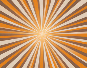 Obraz premium Orange Sunburst Pattern Background. Rays. Radial. Summer Banner. Illustration